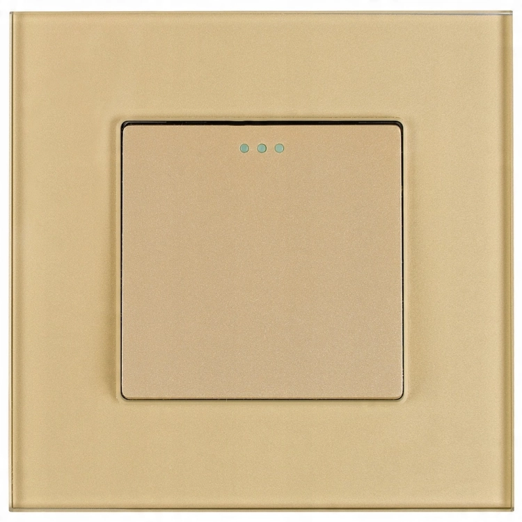 Schalter Wechselschalter Einfach Gold Set Mit Rahmen MIUUN