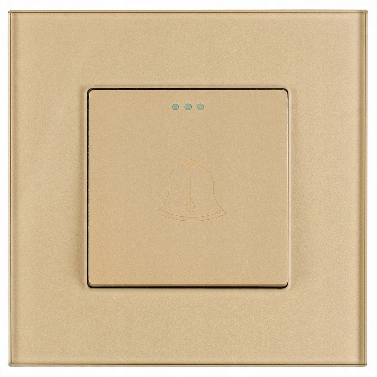 Schalter Taster Klingeltaster Einfach Gold Set Mit Rahmen MIUUN