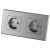 Doppelsteckdose Schuko Grau Set PCV-Doppelrahmen 2 X Steckdose