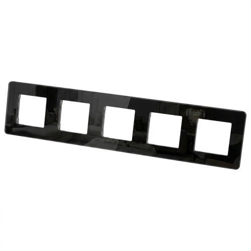 Glasrahmen Glanz Fünffach Schwarz Vertikal Horizontal Für Module MIUUN