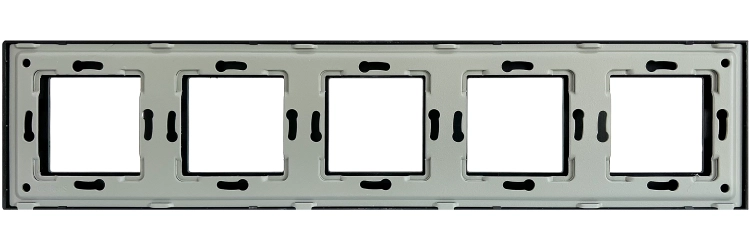 Glasrahmen Glanz Fünffach Schwarz Vertikal Horizontal Für Module MIUUN