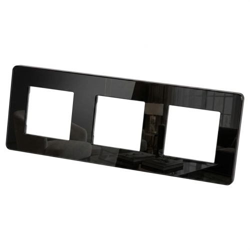 Glasrahmen Glanz Dreifach Schwarz Vertikal Horizontal Für Module MIUUN