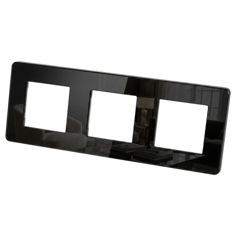Glasrahmen Glanz Dreifach Schwarz Vertikal Horizontal Für Module MIUUN