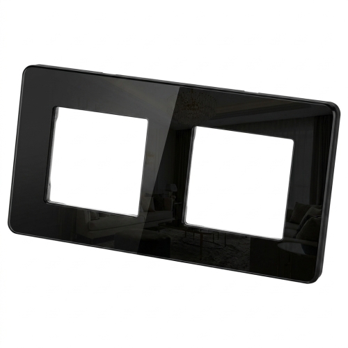 Glasrahmen Glanz Zweifach Schwarz Vertikal Horizontal Für Module MIUUN