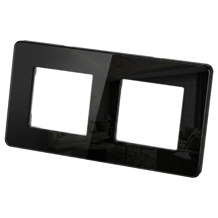 Glasrahmen Glanz Zweifach Schwarz Vertikal Horizontal Für Module MIUUN