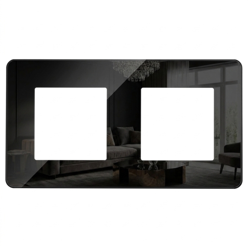 Glasrahmen Glanz Zweifach Schwarz Vertikal Horizontal Für Module MIUUN