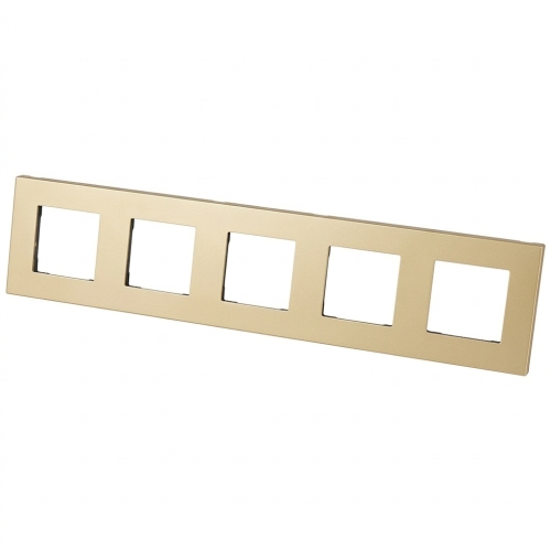 Kunststoffrahmen LINEA Fünffach Gold Vertikal Horizontal Für Module MIUUN