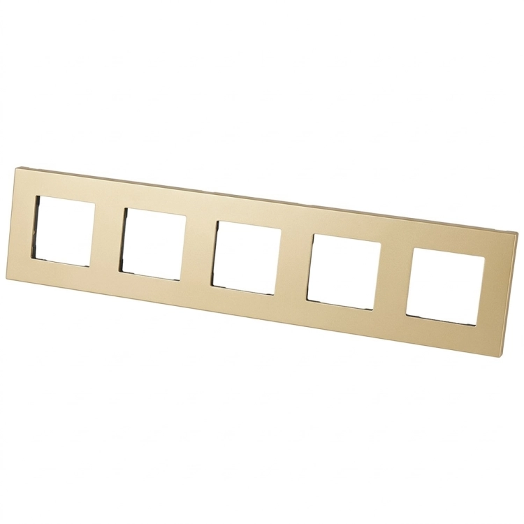 Kunststoffrahmen LINEA Fünffach Gold Vertikal Horizontal Für Module MIUUN