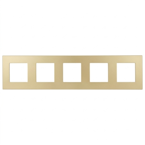 Kunststoffrahmen LINEA Fünffach Gold Vertikal Horizontal Für Module MIUUN