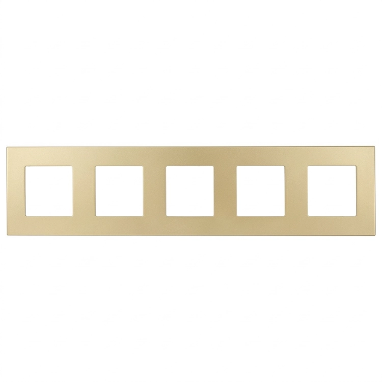 Kunststoffrahmen LINEA Fünffach Gold Vertikal Horizontal Für Module MIUUN