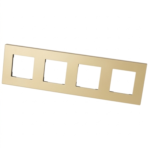Kunststoffrahmen LINEA Vierfach Gold Vertikal Horizontal Für Module MIUUN