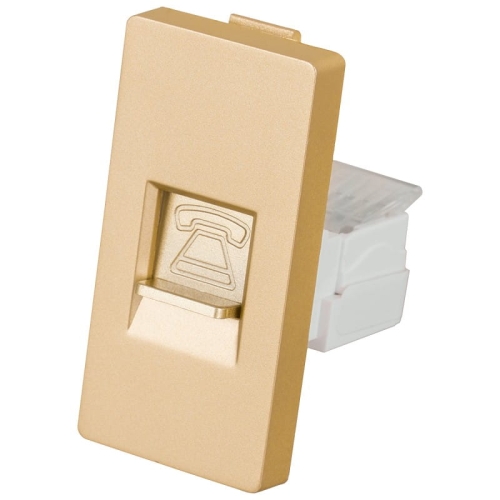 Modul Telefondose 4 PIN Gold Für Rahmen