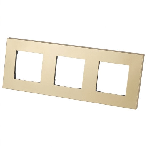 Kunststoffrahmen LINEA Dreifach Gold Vertikal Horizontal Für Module MIUUN