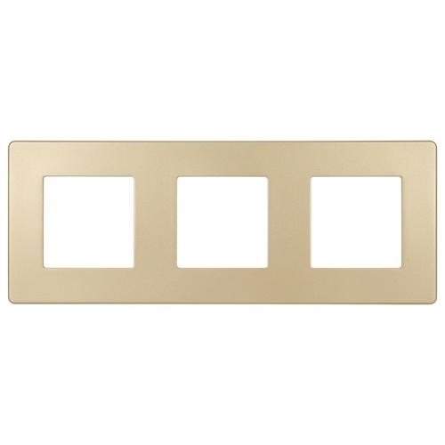 Kunststoffrahmen LINEA Dreifach Gold Vertikal Horizontal Für Module MIUUN