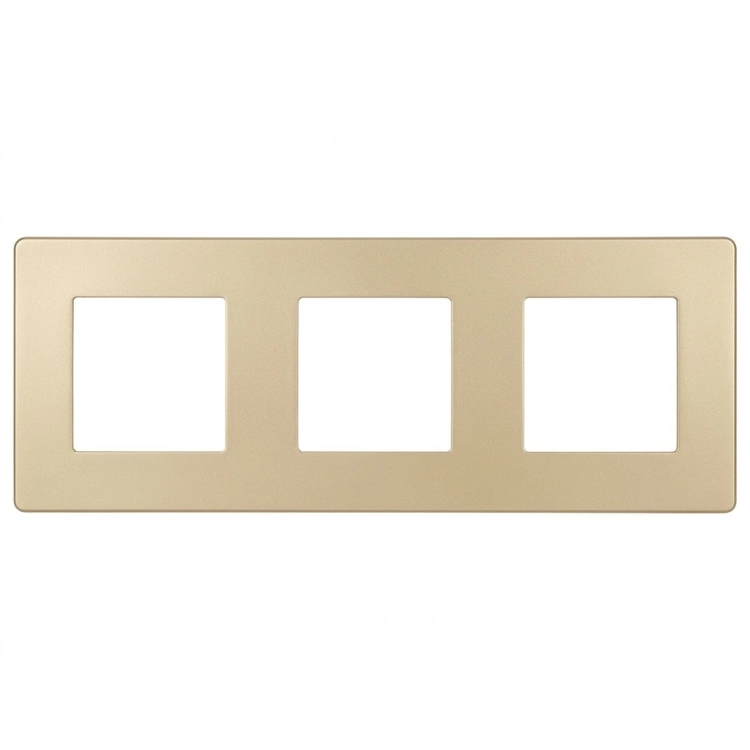 Kunststoffrahmen LINEA Dreifach Gold Vertikal Horizontal Für Module MIUUN