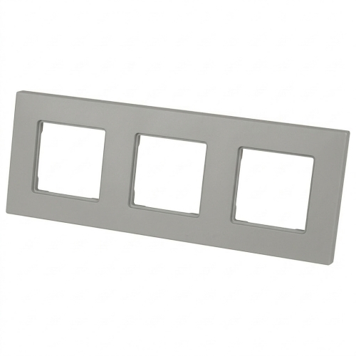 Kunststoffrahmen LINEA Dreifach Grau Vertikal Horizontal Für Module MIUUN