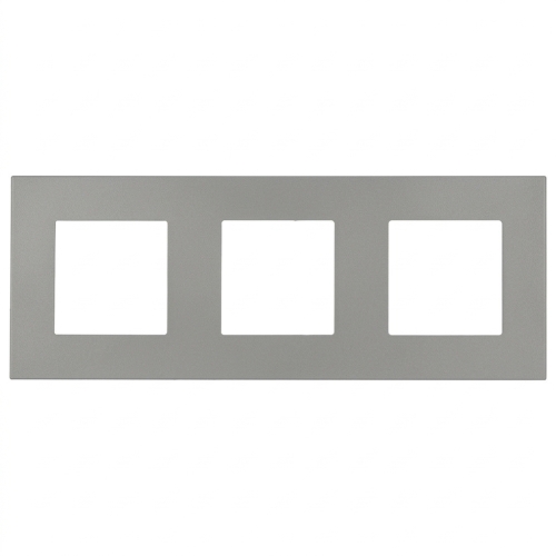 Kunststoffrahmen LINEA Dreifach Grau Vertikal Horizontal Für Module MIUUN