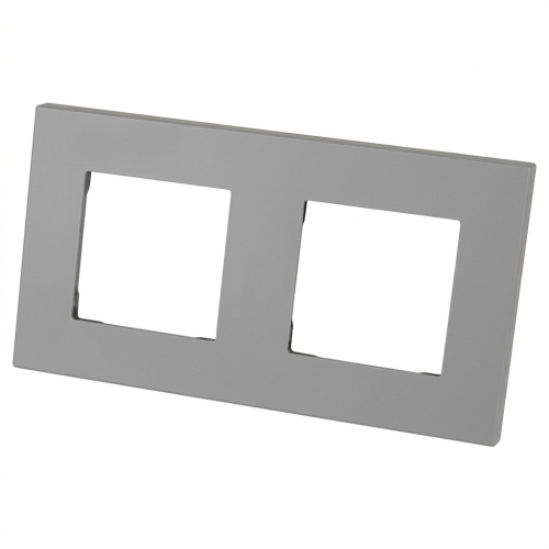 Kunststoffrahmen LINEA Doppelt Grau Vertikal Horizontal Für Module MIUUN