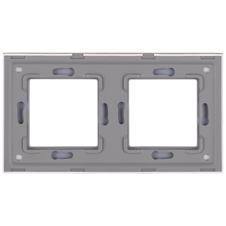 Kunststoffrahmen LINEA Doppelt Grau Vertikal Horizontal Für Module MIUUN