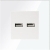 Steckdose Weiß Doppel-USB-Ladesteckdose 3.1A Typ A+A Set Mit Rahmen MIUUN