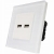Steckdose Weiß Doppel-USB-Ladesteckdose 3.1A Typ A+A Set Mit Rahmen MIUUN