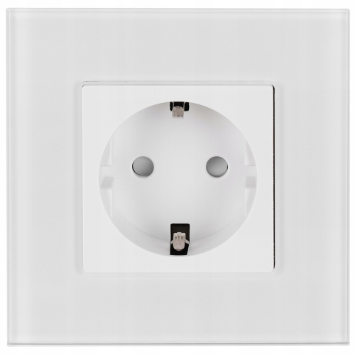 Steckdose Weiß Schuko Mit Schutzkontakt Set Mit Glasrahmen MIUUN