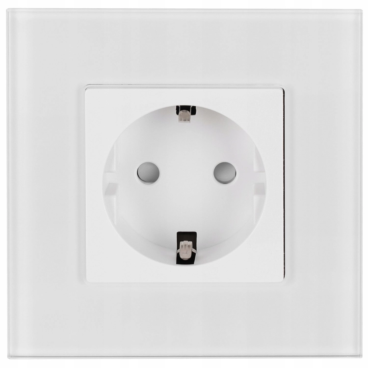 Steckdose Weiß Schuko Mit Schutzkontakt Set Mit Glasrahmen MIUUN