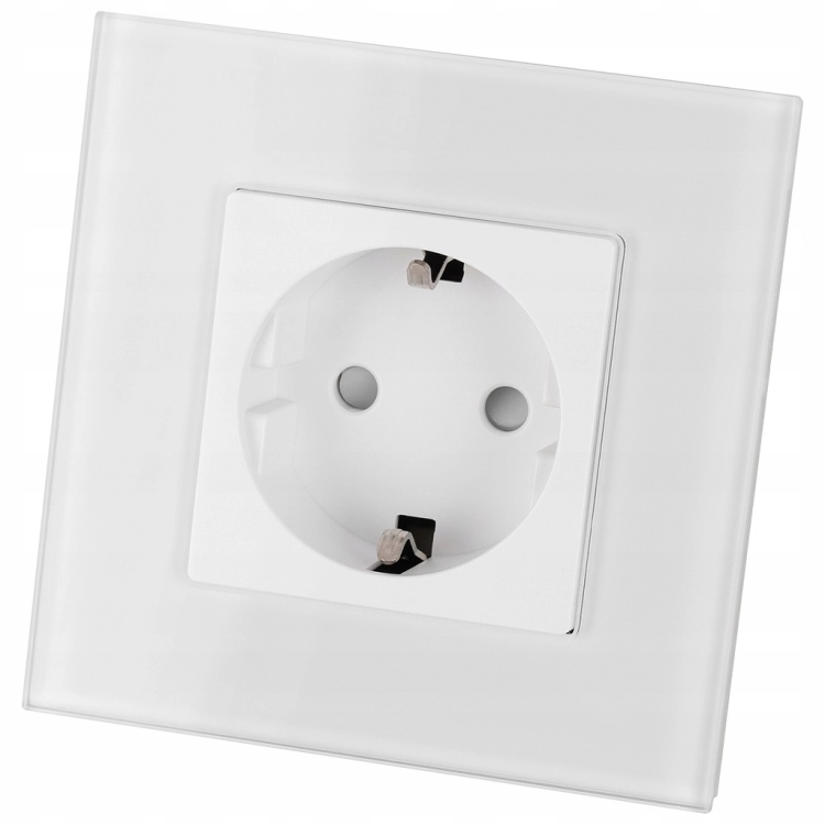 Steckdose Weiß Schuko Mit Schutzkontakt Set Mit Glasrahmen MIUUN