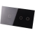 Rahmen Touch-Panel Doppelt 1+2 Glas Schwarz