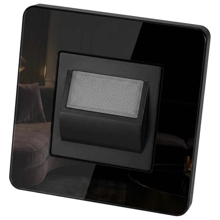 LED-Bodenleuchte Treppenleuchte Set Mit Glasrahmen Hochglanz Schwarz MIUUN