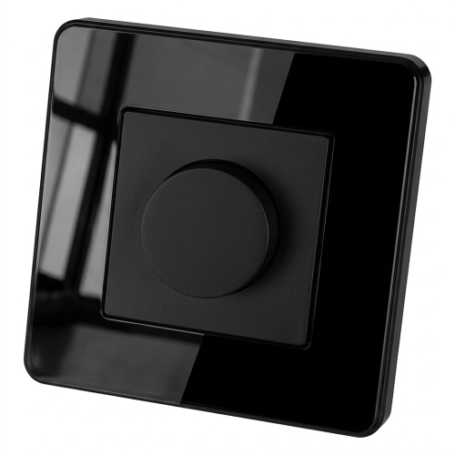 Drehdimmer Für Licht Glas Hochglanz Schwarz MIUUN