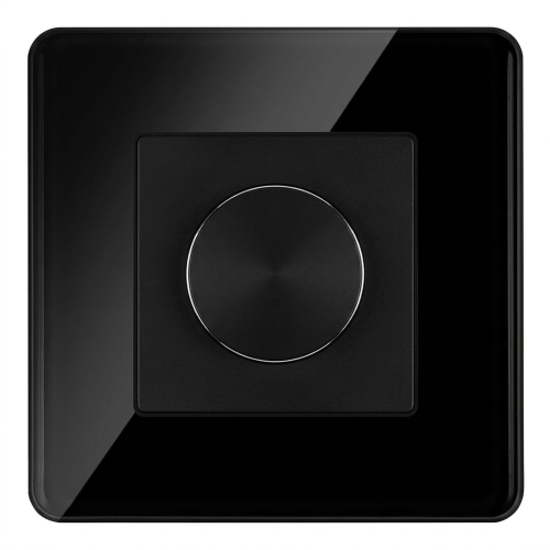 Drehdimmer Für Licht Glas Hochglanz Schwarz MIUUN