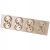 Glas-Steckdose Vierfach Gold Set Rahmen Und 4 X Doppelsteckdose