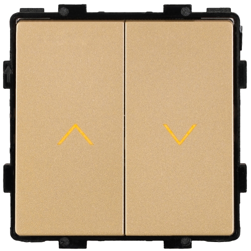 Modul Rollladenschalter Für Rollläden Jalousien Vorhänge Rückstellend Gold 16A Für Rahmen MIUUN