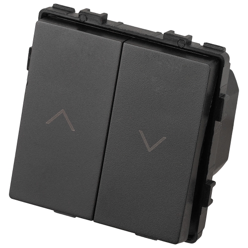 Modul Rollladenschalter Für Rollläden Jalousien Vorhänge Rückstellend Schwarz 16A Für Rahmen MIUUN