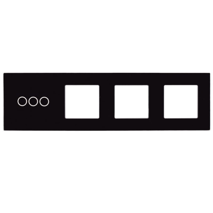Rahmen Touch-Panel Vierfach 3+S+S+S Glas Schwarz