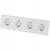 Schuko-Vierfachsteckdose Weiß PVC-Vierfachrahmen Und 4 X Steckdose
