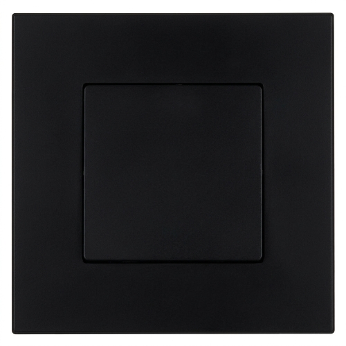 Schalter Einzelkreuzschalter Glatt Kunststoff LINEA Schwarz MIUUN