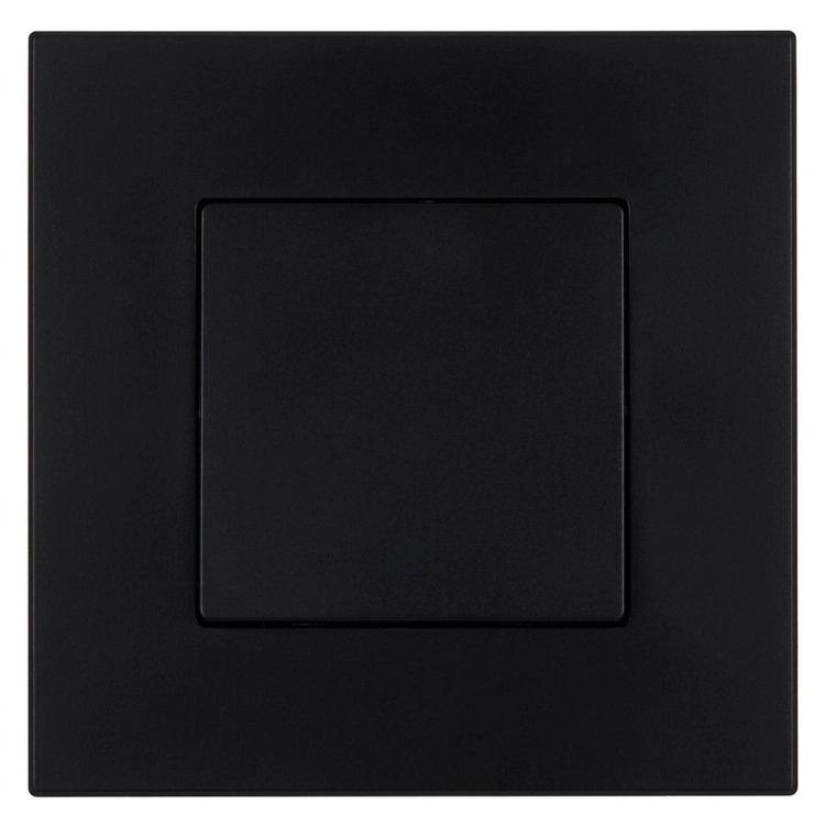 Schalter Ausschalter Einzeln Klassisch Glatt Kunststoff LINEA Schwarz MIUUN