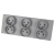 Dreifach-Steckdose Kunststoff LINEA Grau Dreifachrahmen Und 3 X Steckdose MIUUN