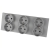 Dreifach-Steckdose Kunststoff LINEA Grau Schuko Dreifachrahmen Und 3 X Steckdose