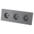 Dreifach-Steckdose Kunststoff LINEA Grau Schuko Dreifachrahmen Und 3 X Steckdose