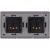 Doppelsteckdose Kunststoff LINEA Schuko Grau Und Doppelrahmen 2 X Steckdose