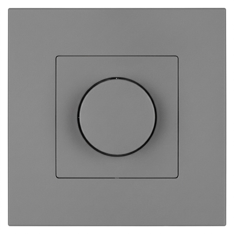 Drehdimmer Lichtschalter Kunststoff LINEA Grau MIUUN