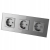 Dreifach-Steckdose Glas Grau Schuko Dreifachrahmen Und 3 X Steckdose