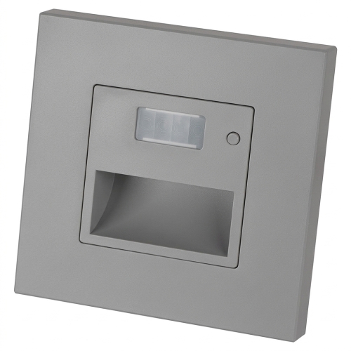 LED-Bodenleuchte Und Bewegungsmelder Grau Mit Kunststoffrahmen LINEA MIUUN