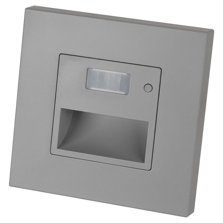 LED-Bodenleuchte Und Bewegungsmelder Grau Mit Kunststoffrahmen LINEA MIUUN