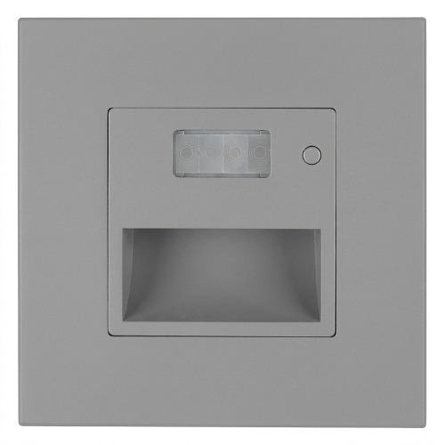 LED-Bodenleuchte Und Bewegungsmelder Grau Mit Kunststoffrahmen LINEA MIUUN