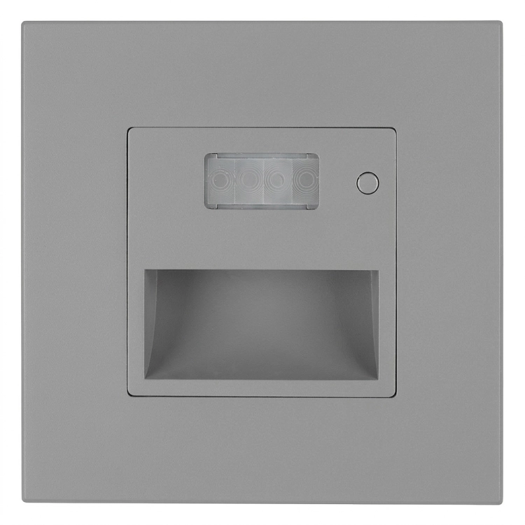 LED-Bodenleuchte Und Bewegungsmelder Grau Mit Kunststoffrahmen LINEA MIUUN