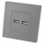 Doppeltes USB-Ladegerät 3.1A Grau Set Mit Kunststoffrahmen LINEA MIUUN